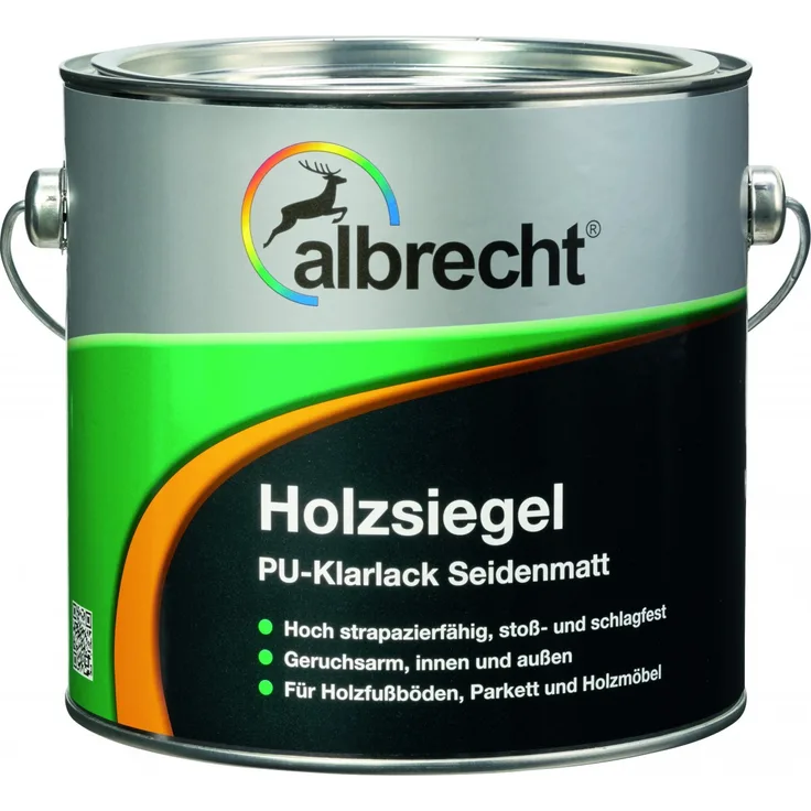 Albrecht Holzsiegel PU 2,5 l, farblos seidenmatt
