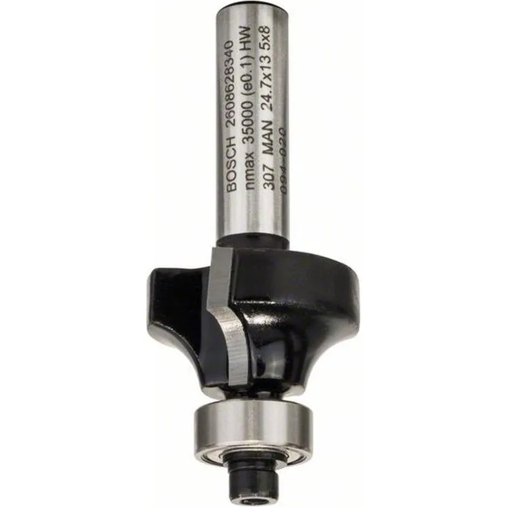 Bosch Professional Abrundfräser Standard for Wood (für Holz, Radius 6 mm, Arbeitslänge 13,5 mm, Zubehör Handfräse)