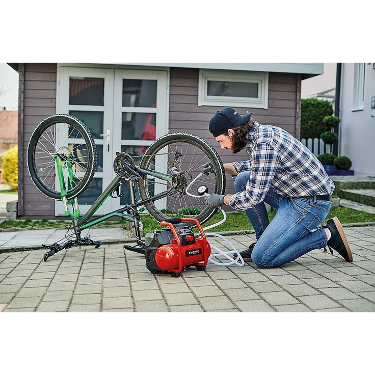 Einhell Akku-Kompressor TE-AC 36-6-8 Li OF ölfrei Set Power X-Change PXC 2x18V, Li-Ion, max. 8 bar, 6 Liter-Tank, ölfreier Motor, inkl. Zubehör, ohne Akku und Ladegerät – Bild 2