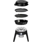 CADAC 2 HP Safari Chef Gasgrill klein, Piezozündung, 22 x 38,8 x 22 cm, mit Transporttasche, mit Grillrost