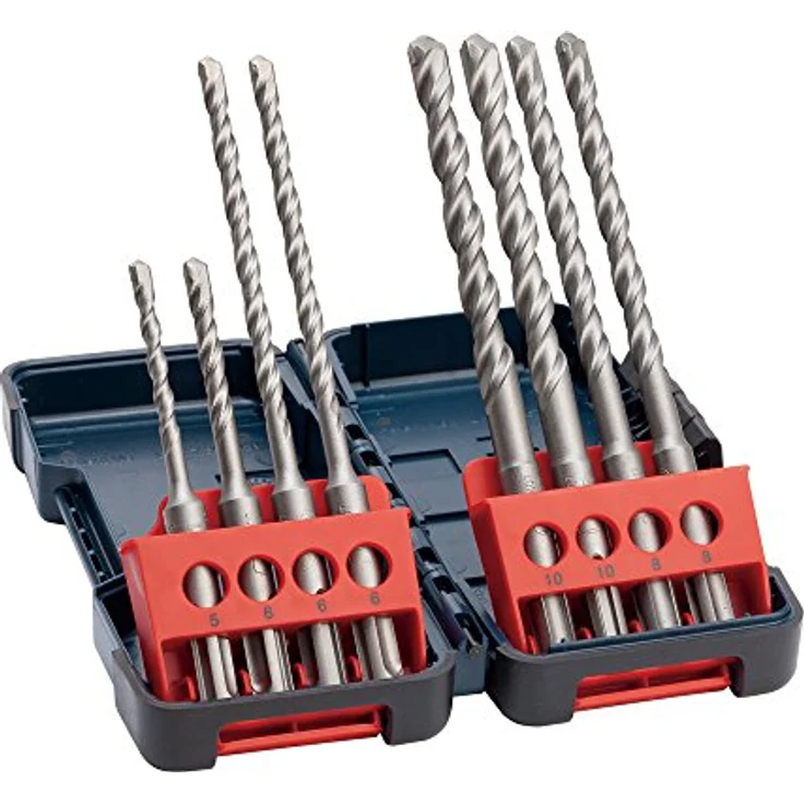 Bosch Professional 2607019903 SDS-Plus-3-Spiralbohrer für Bohrhammer, 8-teiliges Set