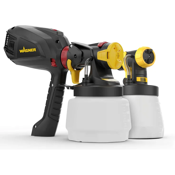 WAGNER Farbsprühsystem W 575 FLEXiO für Dispersions- und Latexfarben, Lacke und Lasuren im Innenbereich, 15 m² in 6 min, Behälter 1300 ml-800 ml, 630 W