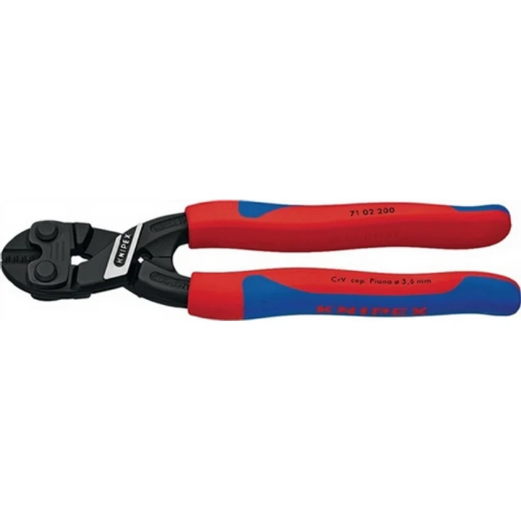 KNIPEX 71 02 200 CoBolt Kompakt-Bolzenschneider schwarz atramentiert mit schlanken Mehrkomponenten-Hüllen 200 mm – Bild 1