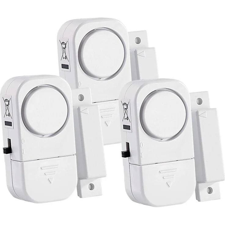 VisorTech Mini Alarmanlage für Tür und Fenster im 3er Set, 95 dB – Bild 1
