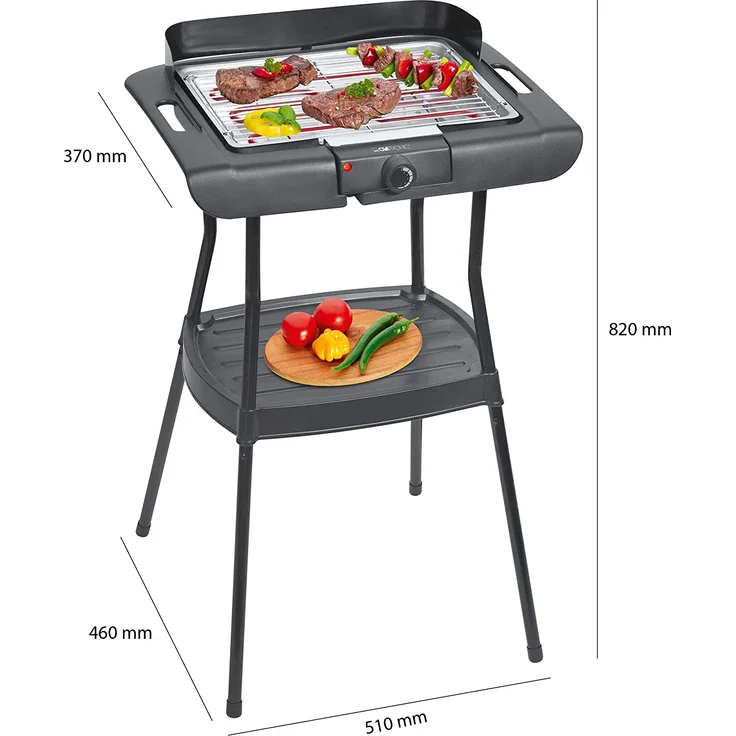 Clatronic BQS 3508 Elektrogrill, 3000 Watt, 2-3 Personen, Grillfläche 35,5 x 24,5 cm – Bild 2