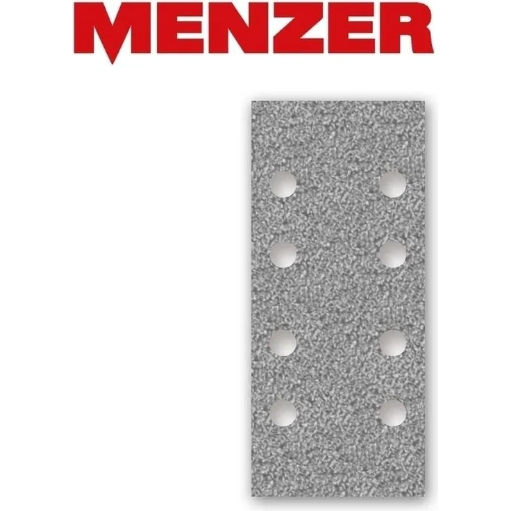 50 MENZER Klett-Schleifbögen f. Schwingschleifer, 186 x 93 mm - 8-Loch - K60 - Halbedelkorund