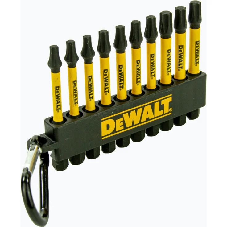 DeWALT DT7275-QZ KeyRing Mix Torx 57mm 10-tlg, schwarz-gelb