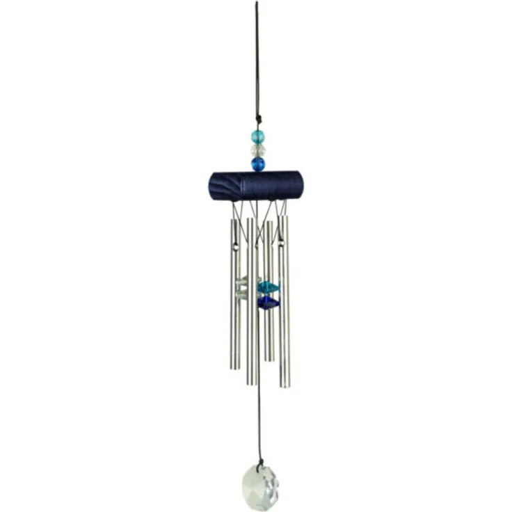 windspiel Gem Tunes 27 cm Stahl-Holz blau 3-teilig
