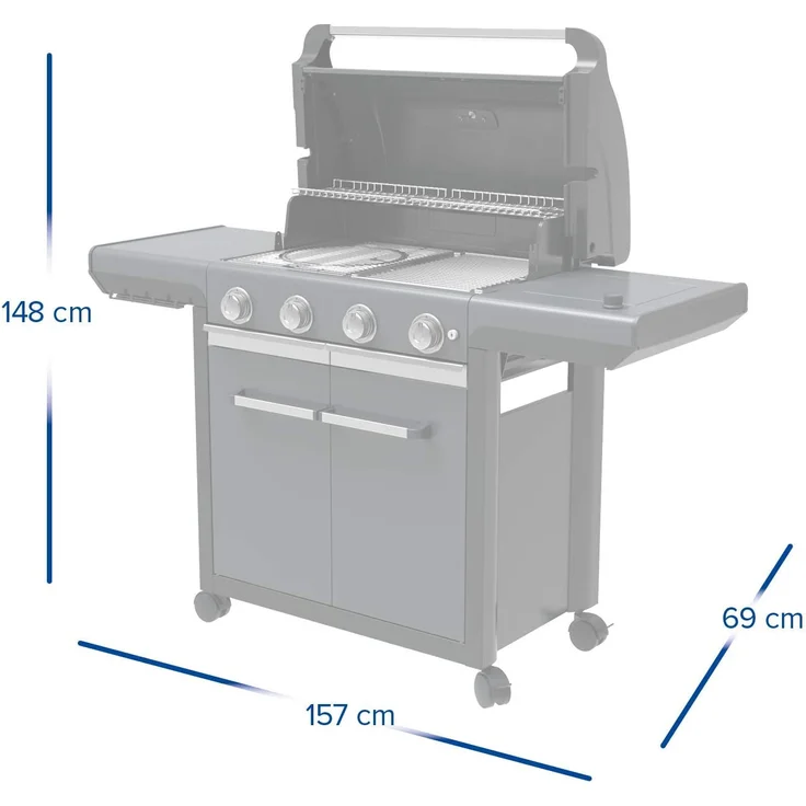 Campingaz Gasgrill 4 Series Premium Grill, schwarz-grau, Modell 2021, 4 Hauptbrenner – Bild 4