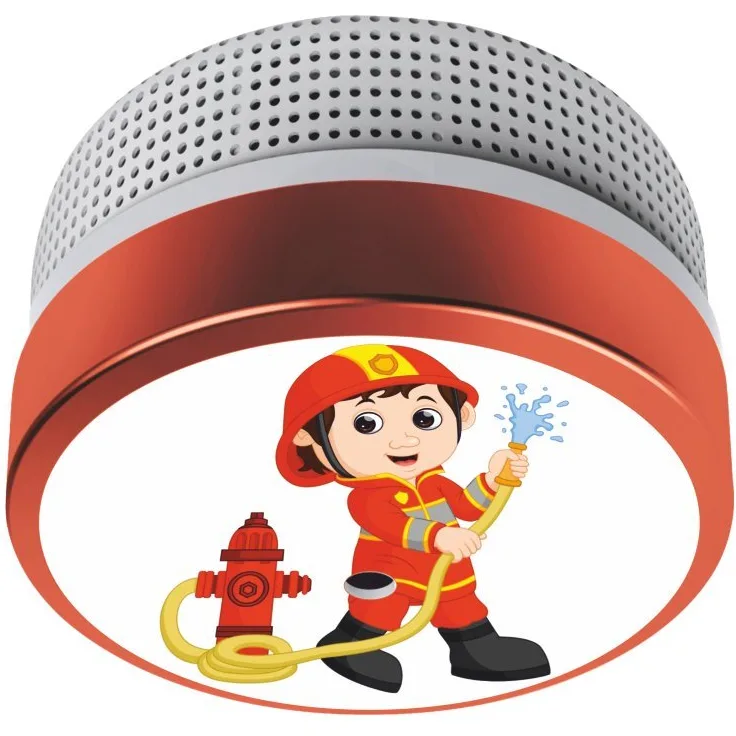 ELRO Rauchmelder Kinder Design Feuerwehrmann FS8110 - Rauchwarnmelder mit s Batterie - nach EN14604