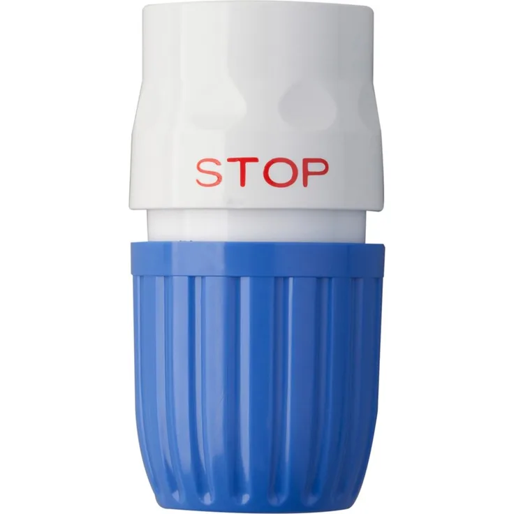 TAKAGI Wasserstopp-Schlauchstück 19 mm Gartenbewässerungszubehör, Blau-weiß, 3-4 Zoll Bewässerungszubehör