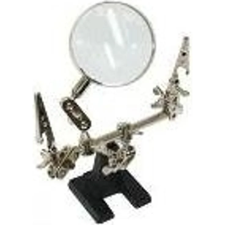 Fixpoint Dritte Hand mit Lupe 2,5-facher Vergrösserung, Löthilfe, 1 Stück, 51199