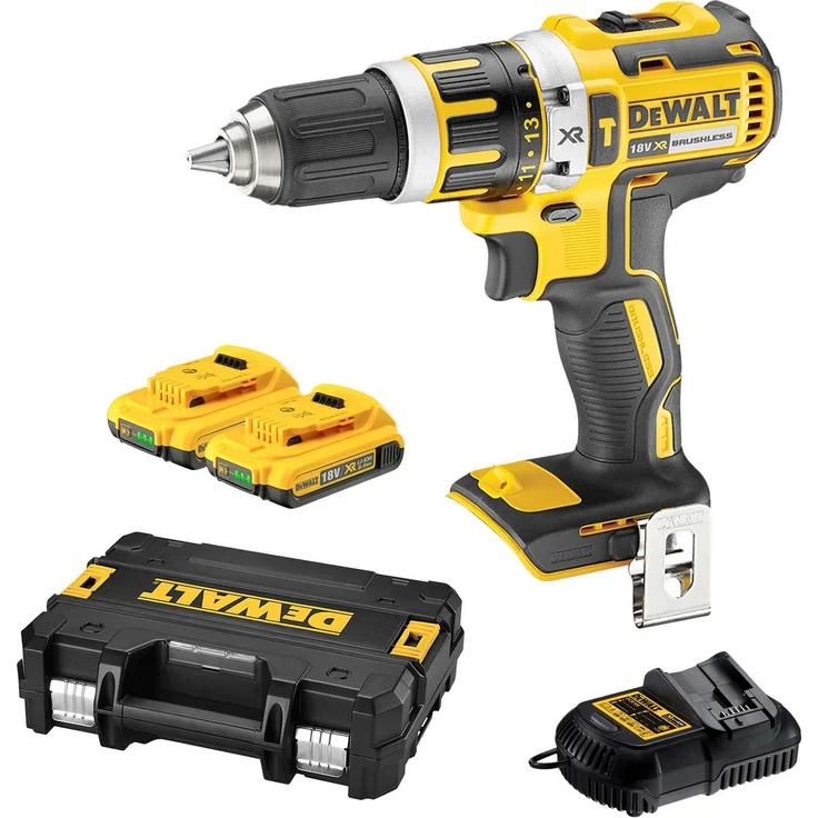 Dewalt DCD795D2-QW DCD795D2 Schlagbohrschrauber,360 W,18 V,Schwarz,Gelb – Bild 1