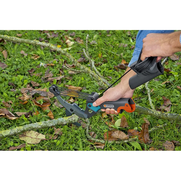 GARDENA combisystem-Bypass-Baumschere Astschere mit 5-fach Rollenübersetzung für kraftsparendes Schneiden von Ästen bis 35 mm Durchmesser mit 4 7 m reißfestem Zugseil und D-Griff 298-20 – Bild 6