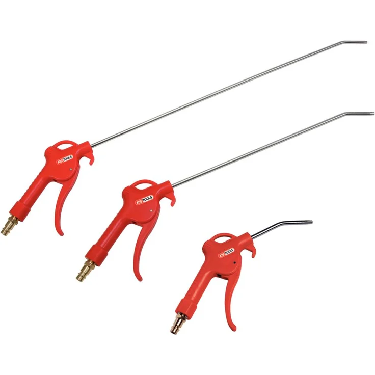 KS Tools 515.1921 Druckluft-Ausblaspistolen-Satz, 3-tlg., 95-510 mm