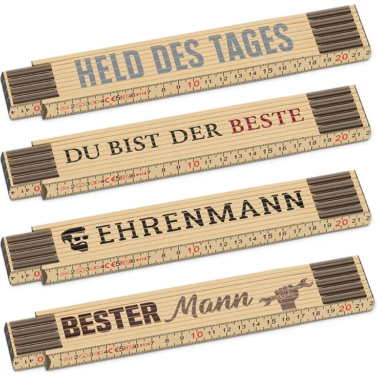 la vida Zollstock Meterstab Holz Gliedermaßstab Geschenk für Dich :-) la vida Held 392361