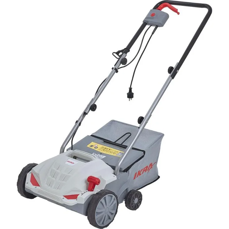 IKRA Elektro Vertikutierer Rasenlüfter IEVL 1532 Fangkorb 30l Arbeitsbreite 32cm Arbeitstiefe einstellbar 1.500W