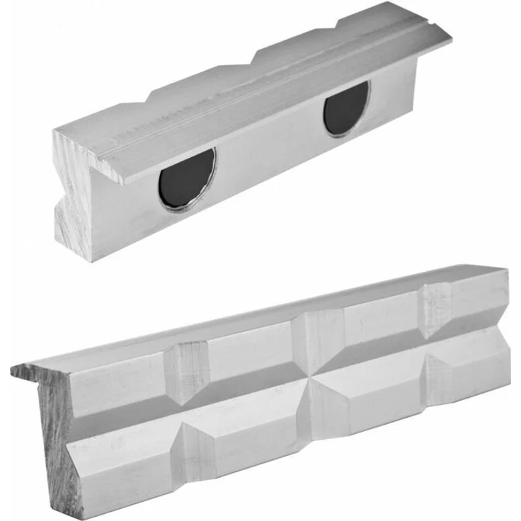 Alu Schutzbacken Prismenbacken Schonbacken 125 mm magnetisch für Schraubstock