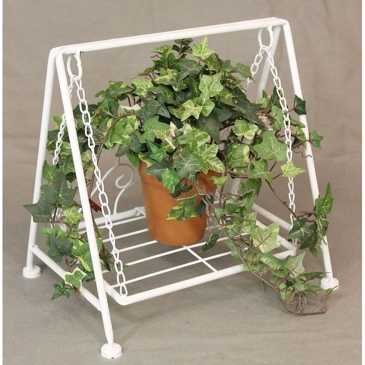 Blumenhocker Schaukel 'Romance' Weiß 2073 Blumenständer 30 cm Puppe Dekoration