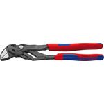 KNIPEX 86 02 250 Zangenschlüssel Zange und Schraubenschlüssel in einem Werkzeug mit Mehrkomponenten-Hüllen schwarz atramentiert 250 mm