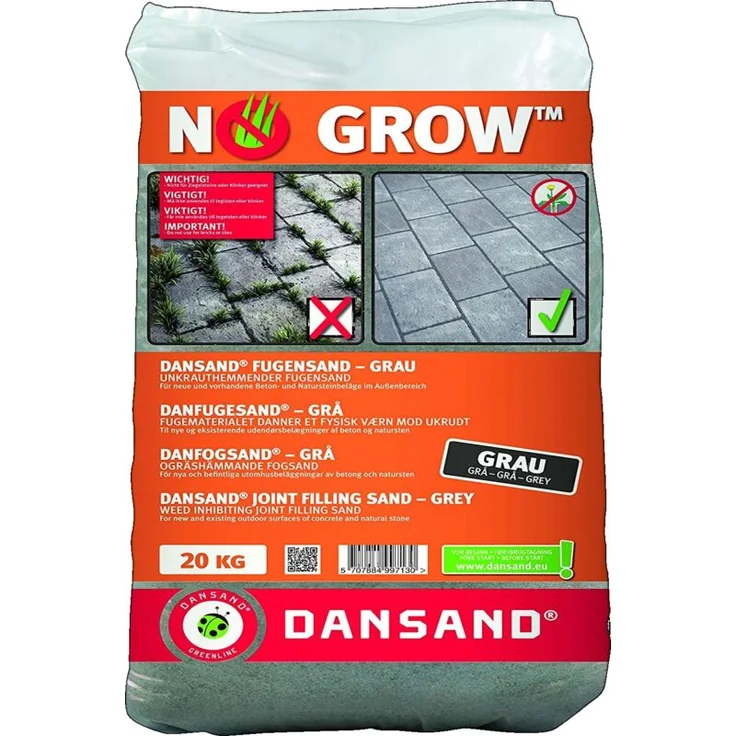 20kg NoGrow Fugensand GRAU Dansand