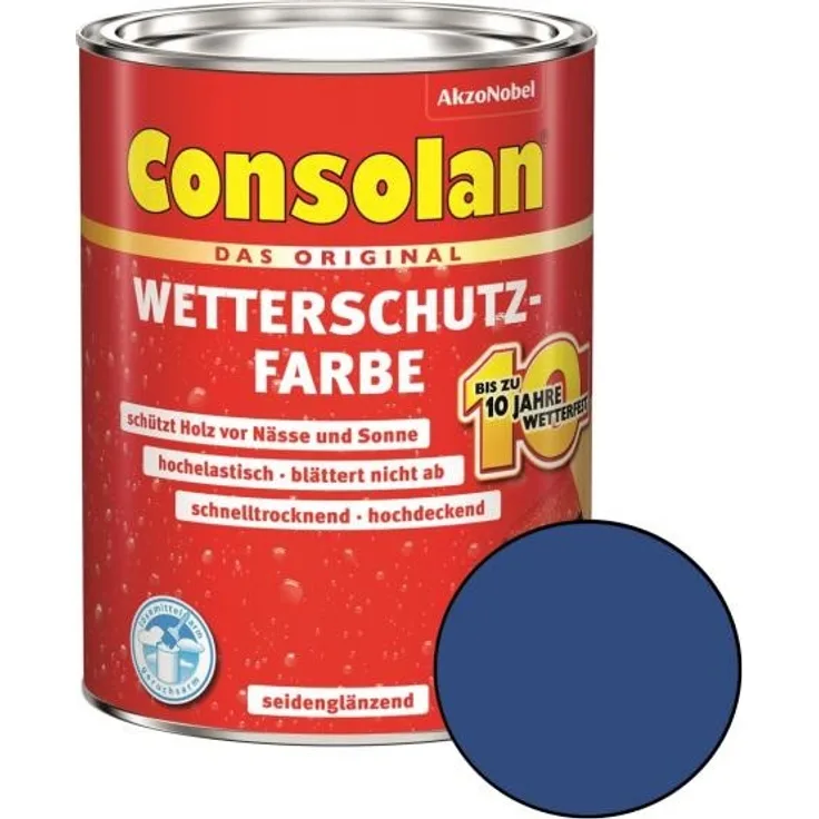 Consolan Wetterschutz-Farbe Blau 2,5 L