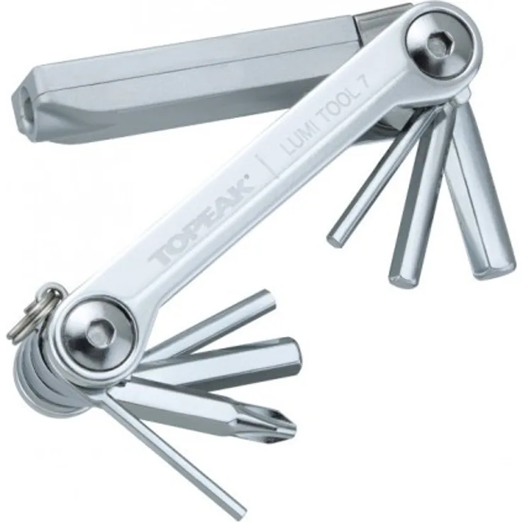 TOPEAK LumiTool 7 Fahrradwerkzeug, Silver, 7.6x1.6x2.6 cm