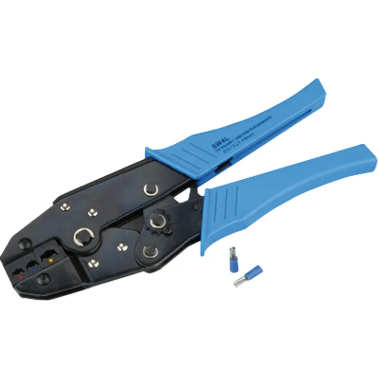 UNITEC 46606 Kabelschuh-Crimpzange sw-bl, blau