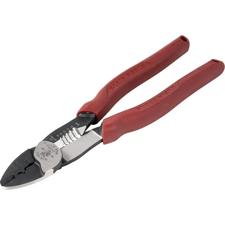 Klein Tools 2005N Wire Crimper Cutting Tool, Forged Steel, Heavy Duty Wire Stripper