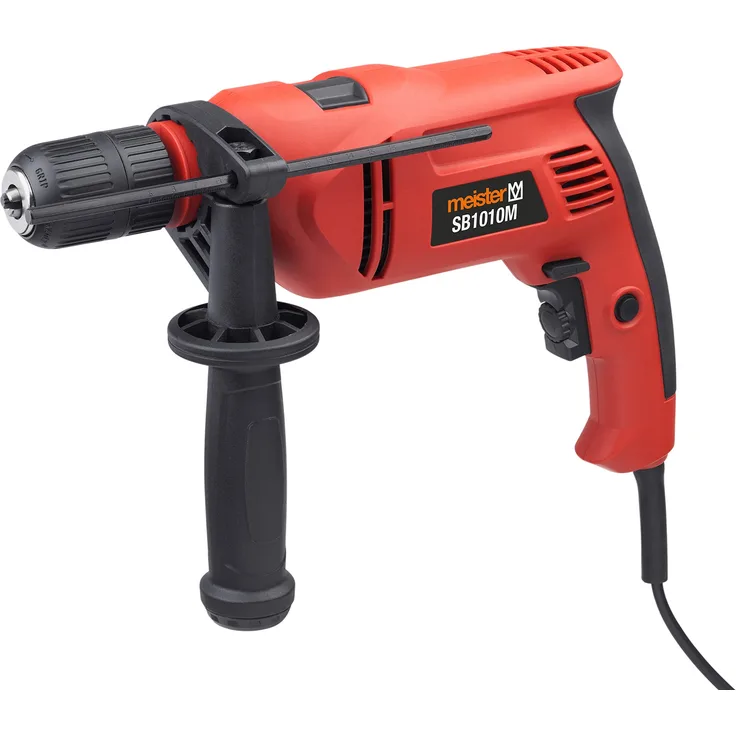 Meister Schlagbohrmaschine 1010 W, SB1010M - Schnellspannbohrfutter - Drehzahl-Vorwahl - Mit Zusatzhandgriff & Tiefenanschlag - Bohrmaschine - Schlagbohrer für Beton & Metall - 5402270