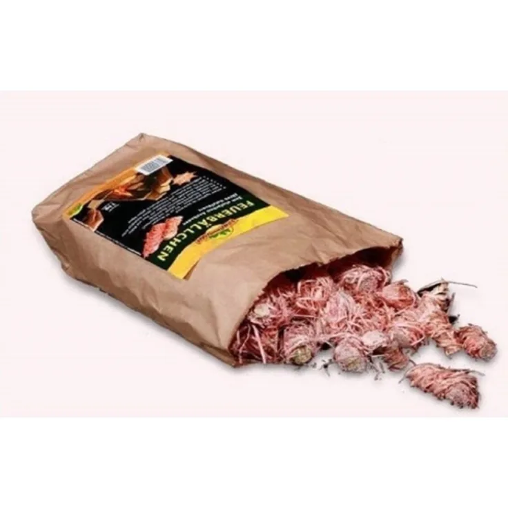 Feuerbällchen - das Original - zum Anzünden von Kachelofen, Kamin, Herd, Grill, Lagerfeuer - aus reinen Naturprodukten - unempfindlich gegen Nässe - Made in Germany - 2,5 kg Tüte (ca. 200 Stück)