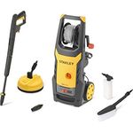 Stanley SXPW16PE Hochdruckreiniger 1600 W, 125 bar, 420 l-h, Deluxe mit Flächenreiniger Patio Cleaner und fester Bürste