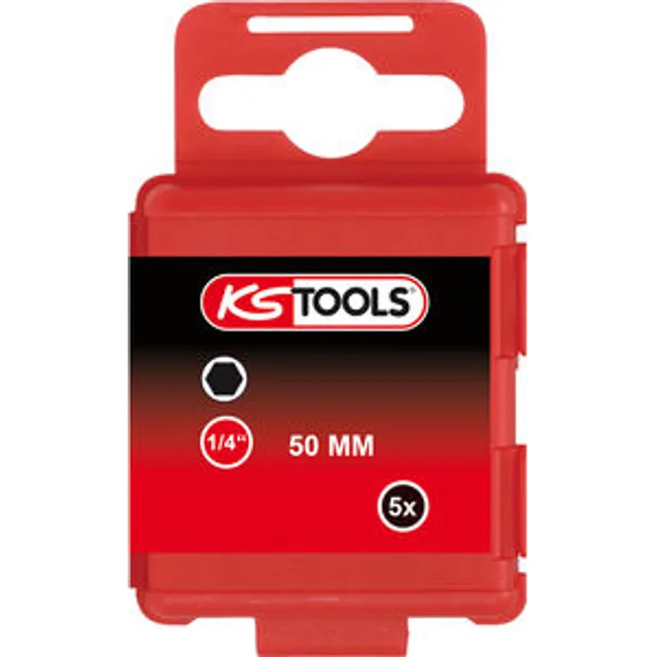 KS Tools 911.2825 1-4'' CLASSIC Bit Innensechskant, 50mm, 7mm, 5er Pack