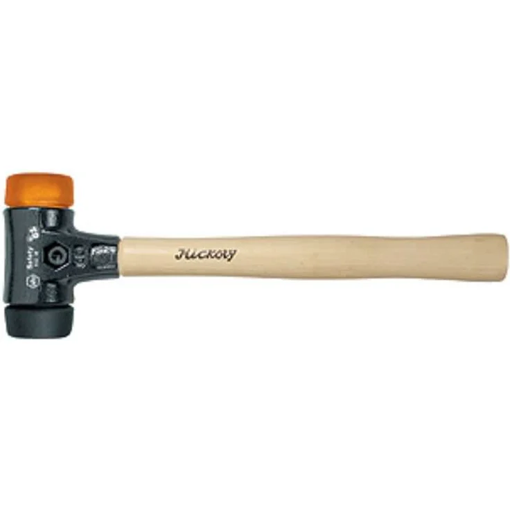 Wiha Safety Schonhammer - Hammer mit Härtegrad 5 - schwarz, orange transparent - Kunststoffhammer rund, Gewicht 640 g, Länge 325 mm, Ø 40 mm – Bild 1
