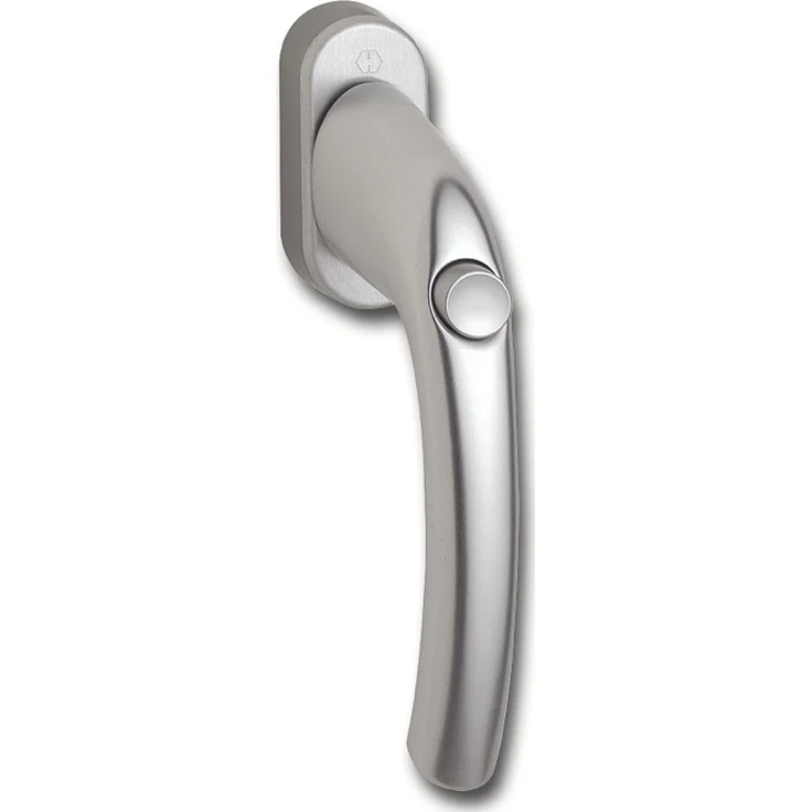HOPPE 1934788 Fenstergriff Tokyo-Sperrknopf, Vierkantstift 7 x 35 mm, Silber eloxiert – Bild 1
