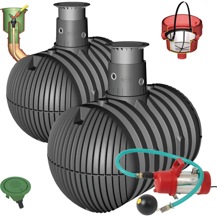 GRAF Regenwasser-Erdtank Carat 13000L Garten-Komfort PKW-befahrbar