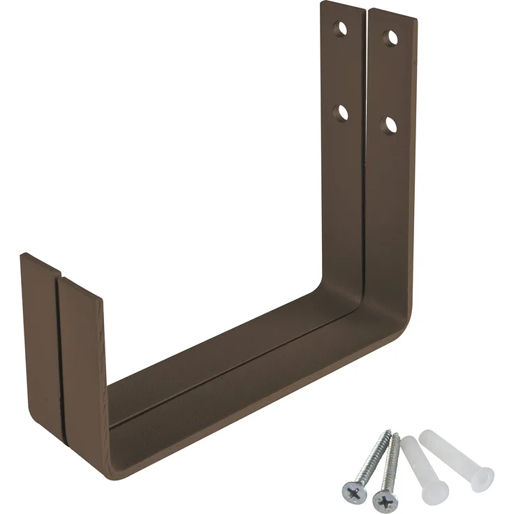 Windhager Blumenkasten-Halter zur fixen Wandbefestigung, Tragkraft 20 kg, Braun 15 x 13 cm, 05818