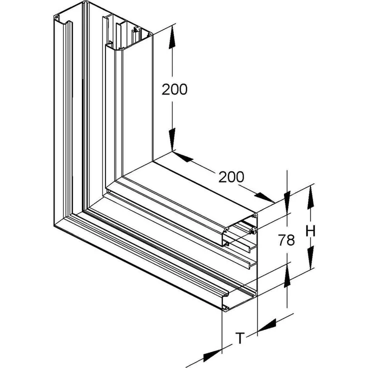 NIEDAX Alu-Flachwinkel GAV 133-78 P