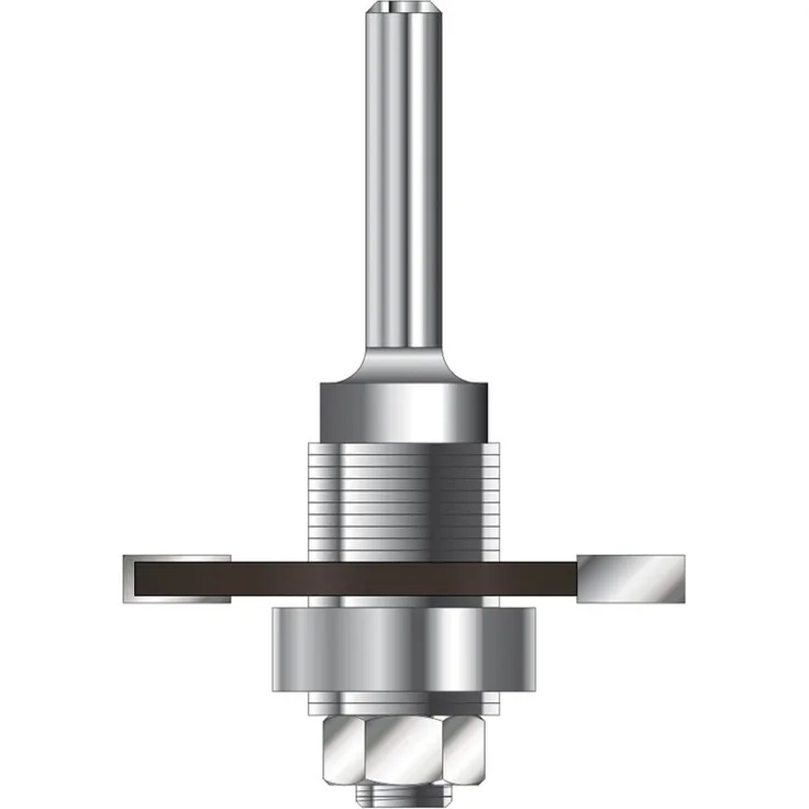 ENT 16465 Flachdübelfräser HW (HM), Schaft (C) 12 mm, Durchmesser (A) 47 mm, B 3,97 mm, D 40 mm, mit 3 Kugellager