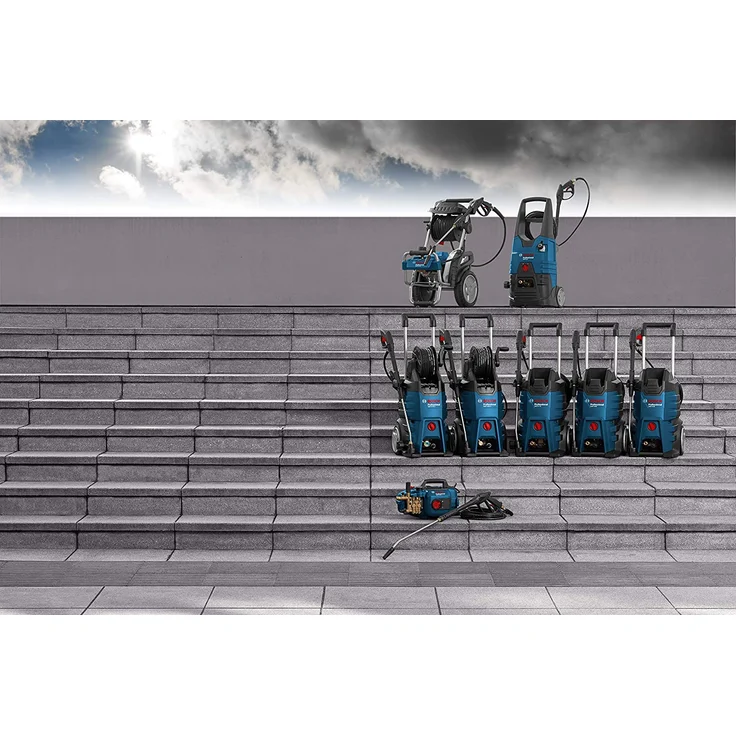 Bosch Professional Hochdruckreiniger GHP 5-75 X max. Druck 185 bar, 2.600 Watt, inkl. Bosch-Pistole, Rotordüse, verstellbare 3-in-1-Lanze mit integrierter Schlauchtrommel – Bild 6