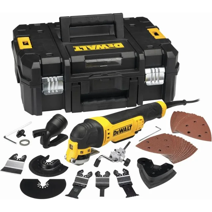 DeWalt Multifunktionswerkzeug Universal DWE315KT - Schleifer, Säge, Spachtel und Universalmesser in einem Gerät Oszillierendes Werkzeug mit Koffer 37-teiliges Werkzeug Set 300W