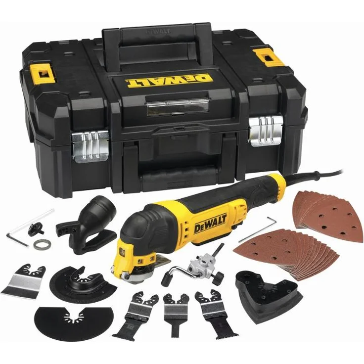 DeWalt Multifunktionswerkzeug Universal DWE315KT - Schleifer, Säge, Spachtel und Universalmesser in einem Gerät Oszillierendes Werkzeug mit Koffer 37-teiliges Werkzeug Set 300W – Bild 1