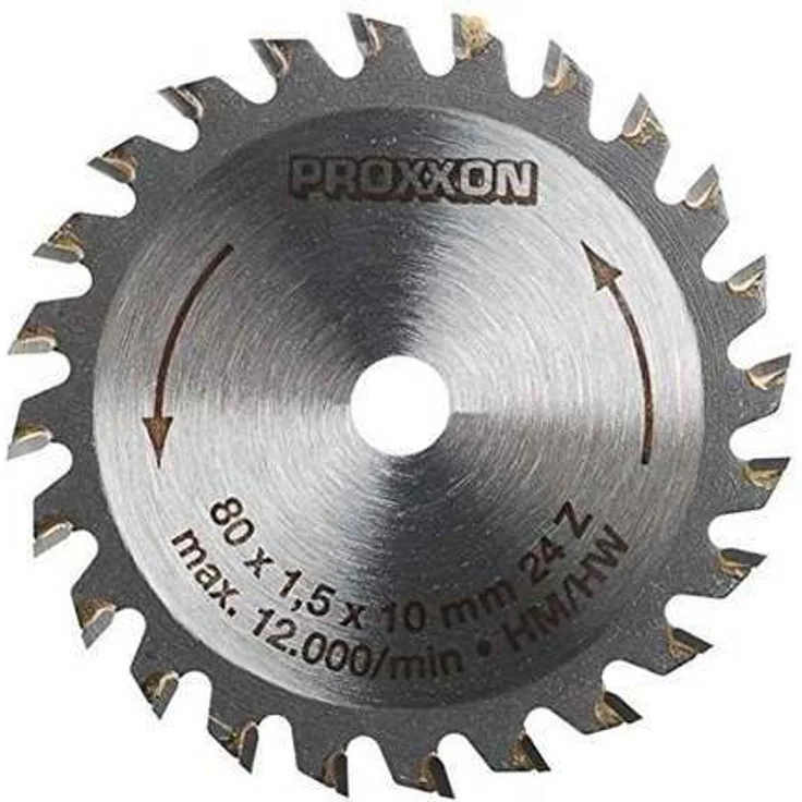 PROXXON 28734 Kreissägeblatt hartmetall bestückt 24 Zähne 80mm Durchmesser