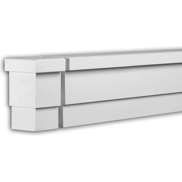 Stirnelement 434132 Fassadenstuck Zierelement Fassadenelement Modernes Design weiß