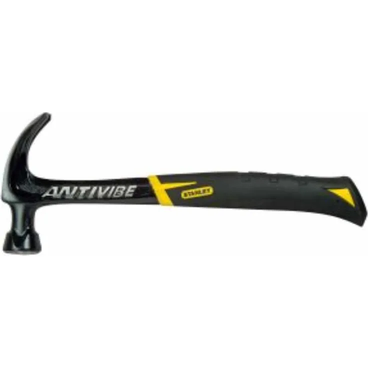 Stanley FatMax Antivibe gebogene Klauenhammer (567 g Kopfgewicht, 340 mm Länge, weicher Handgriff, Stimmgabel-Form) FMHT1-51277