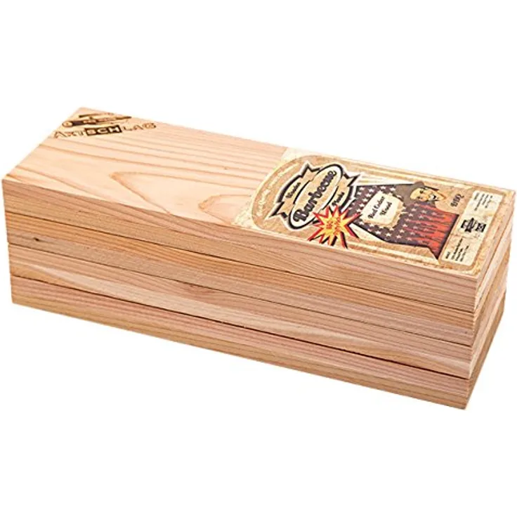 Axtschlag Grillbretter Zeder, 8er BBQ Party Pack Wood Planks zum schonenden Garen mit aromatischer Rauchnote und Servieren, für alle Grills, 300x110x11 mm, mehrfach verwendbar