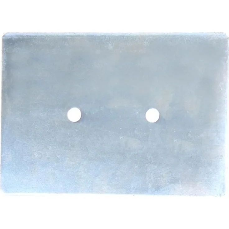 Montageplatte Zurröse 175 x 125 mm silber