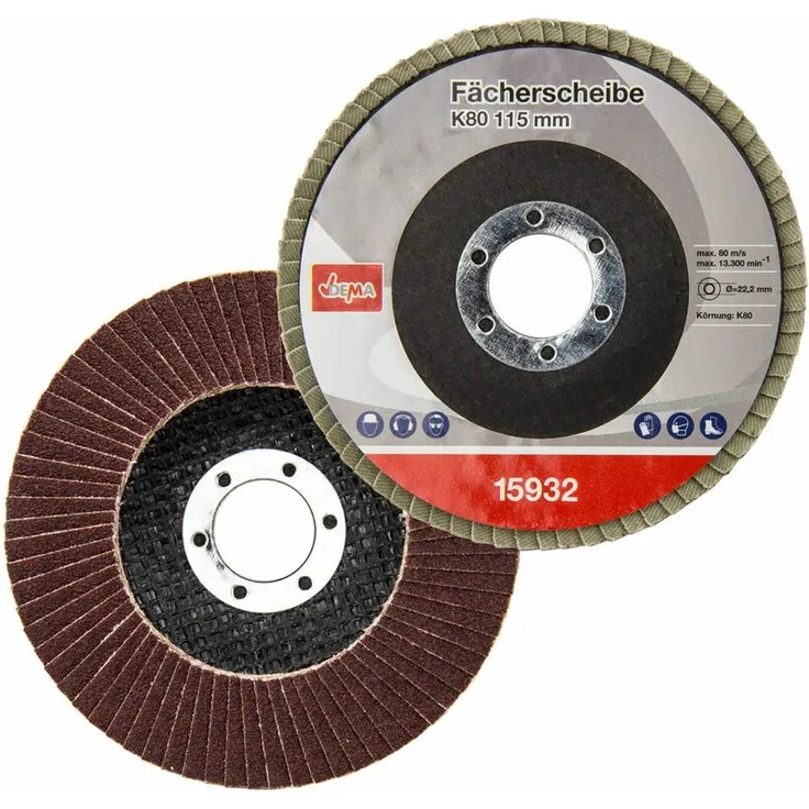 Fächerscheibe K80 115mm Schleifscheibe Lamellenscheibe Winkelschleifer Holz