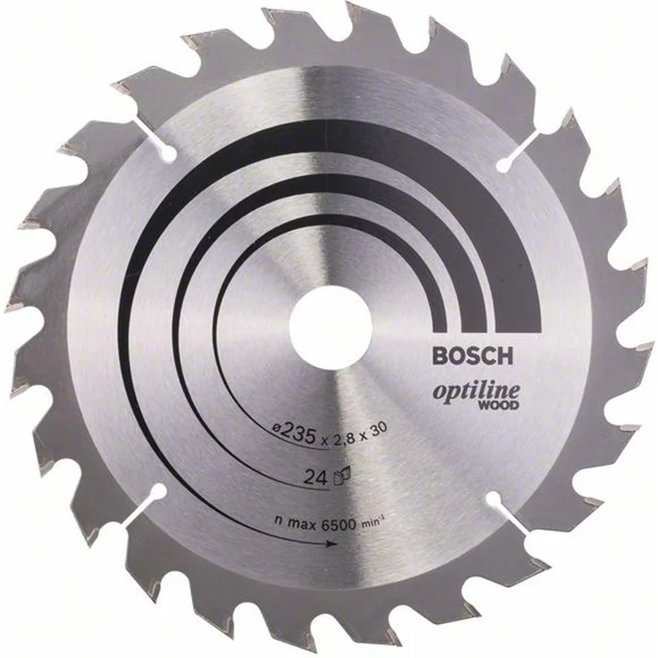 Bosch Professional Kreissägeblatt Optiline Wood (für Holz, 235 x 30 x 2,8 mm, 24 Zähne, Zubehör Kreissäge) – Bild 1