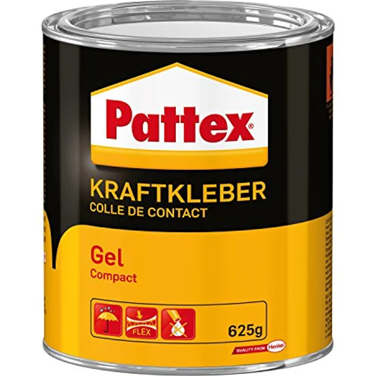 Pattex Compact Gel Kraftkleber, lösemittelhaltig, 625 g Dose